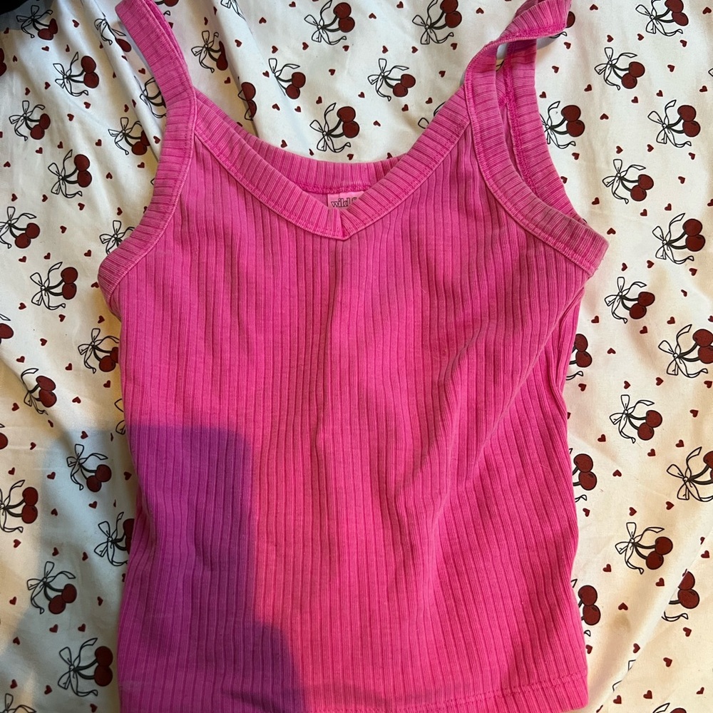 Pink Ribbed Women's Top